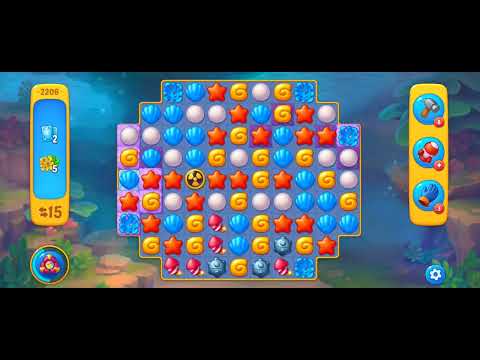 Fishdom Easy Level 2206 (with full seashell [Super Lightning]) @choraelmin