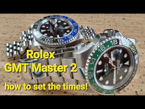 Rolex GMT Master 2 - how to set the times!
