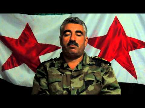 بيان صادر عن الجيش الحر يلقيه العقيد مالك كردي