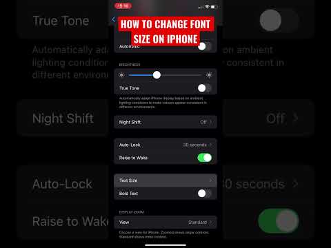 How To Change  Font Size On Iphone