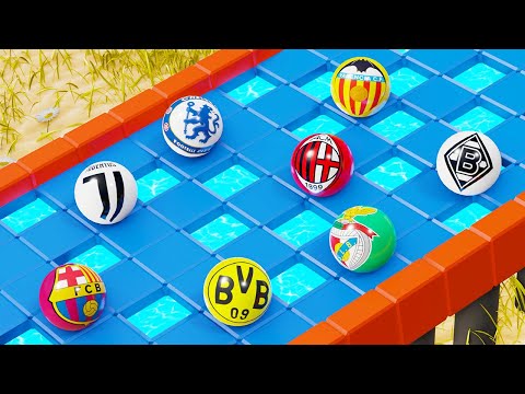 Marble Race Football Clubs Elimination - 50 Football Teams