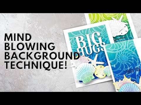 MIND BLOWING Background Technique + 5 Cards with Gel Press