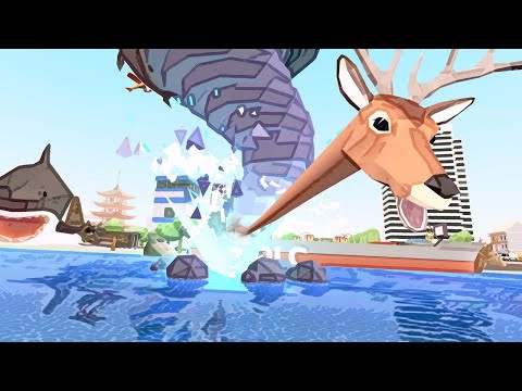 Escaping a SHARKNADO?! (Deer Simulator Gameplay)