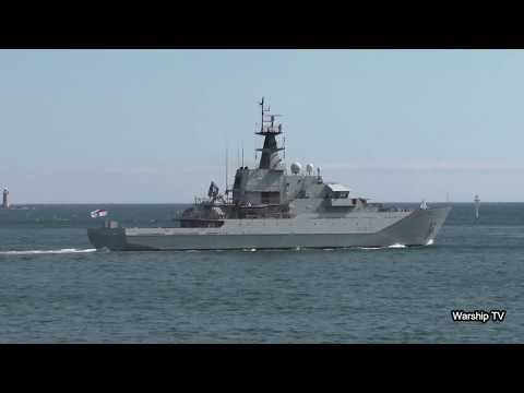 HMS SEVERN P282 ENTERS DEVONPORT NAVAL BASE AT DEVILS POINT - 18th May 2020