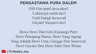 Download lagu MANTRAM PENGASTAWA PURA DALEM BESERTA ARTINYA - J M Neztra Joe mp3