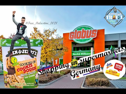 Shopping in supermarkets Germany 4k