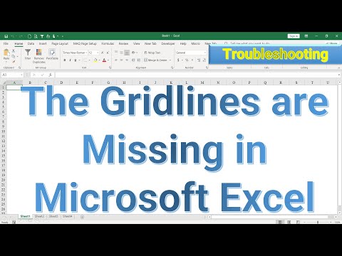 Troubleshooting: The Gridlines are Missing in Microsoft Excel