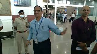 Transport Minister Mauvin Godinho meets Yellow black taxi operators at Dabolim Airport to discuss allocation of Goa Miles Taxi counter
