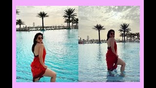 ||TOLLYWOOD BEAUTY MEHREEN PIRZADA SEXY AND HOT STUNNING SWIMMING POOL POSES VIDEO|| #MehreenPirzada