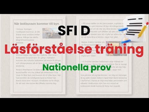 Nationella prov SFI D | Läs och förstå texten!