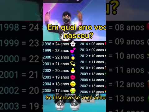 Em qual ano você nasceu?