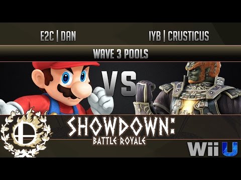 Showdown Battle Royale WAVE 3 POOLS - E2C | Dan (Mario) vs IYB | Crusticus (Ganondorf, Mewtwo)