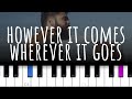 however it comes, wherever it goes ~ Passenger (piano tutorial)