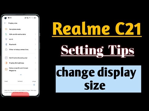 Realme c21👉 how to setup//_- change display size