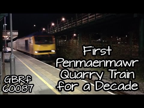 Prestatyn 20.12.2021 - GBRf 60087 on First Penmaenmawr Stone Quarry Train for a Decade - Class 60