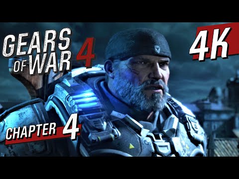 [4K 60] Gears of War 4 (Hardcore / 100%). Walkthrough part 4 - Act 3: Almost Midnight & Night...