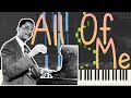 Teddy Wilson - All Of Me 1946 (Harlem Stride Piano Synthesia)