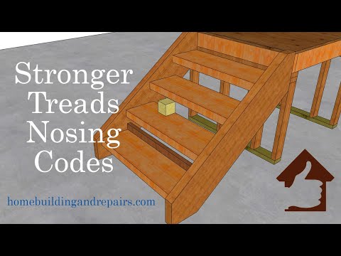 Can Stair Tread Nosing Be Longer When Using Stronger Lumber - Building Code Problems
