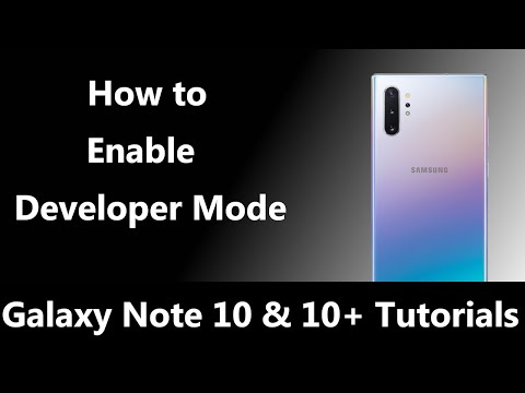 Galaxy Note 10 | Enabling Developer Mode | Developer Options Menu