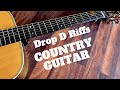 DROP D COUNTRY GUITAR RIFFS [Guitar Lesson]