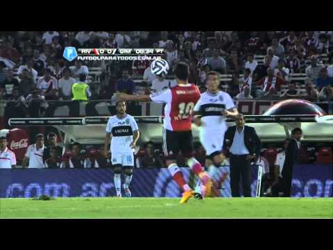 Lujo, jugada y casi gol de Lanzini. River 0 - Gimnasia LP 0. Fecha 1. Torneo Final 2014. FPT