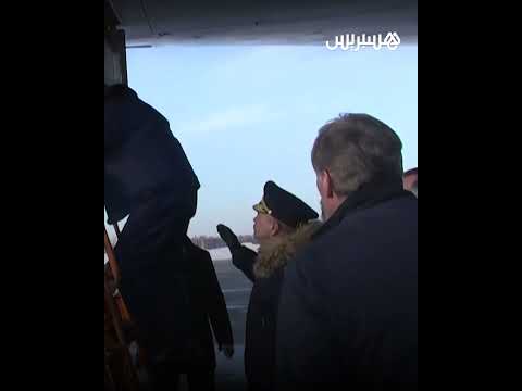 الرئيس الروسي فلاديمير بوتين يظهر داخل طائرة عسكرية نفاثة قادرة على حمل رؤوس حربية نووية