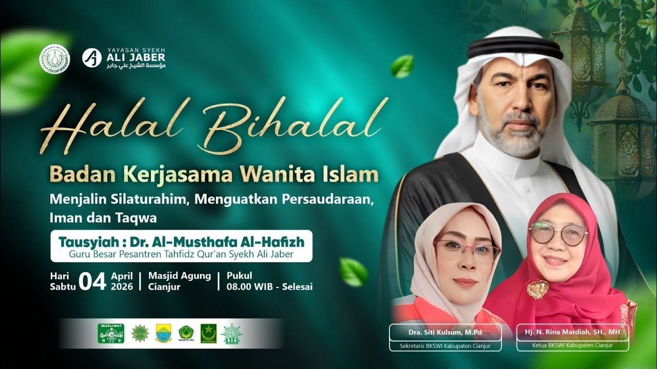 LIVE KAJIAN // HALAL BIHALAL // BADAN KERJASAMA WANITA ISLAM // TAUSYAH // DR. AL - MUSTHAFA