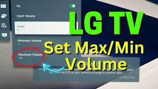 How to Set Maximum or Minimum Volume on LG TV - Hotel Mode Hidden Menu
