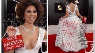 Joy Villa goes full #MAGA on GRAMMY Awards Red Carpet