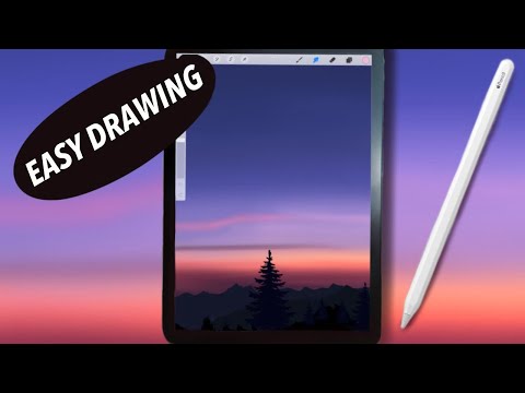 Anyone Draw a Stylized Landscape in Procreate- Easy Drawing For Ipad