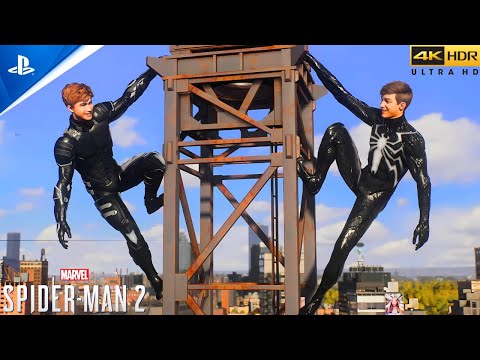 Symbiote Suit & Agent Venom Team Up To Save Tombstone - Marvel's Spider-Man 2 New Game Plus Gameplay