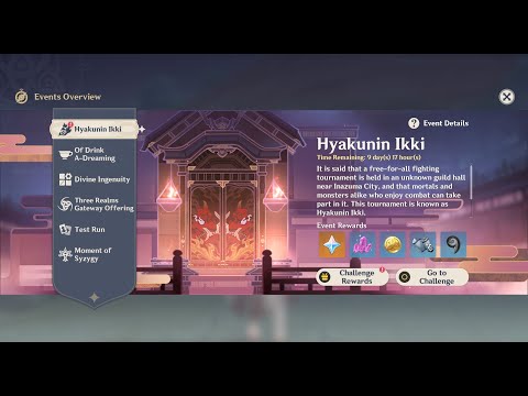 Hyakunin Ikki 2: Day 1 - Burn, My Microcosmos! [Genshin Impact][2.5 Event]