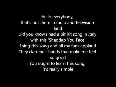 Shaddap you face - Joe Dolce Lyrics