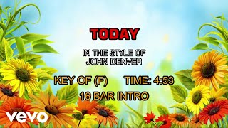 John Denver - Today (Karaoke)