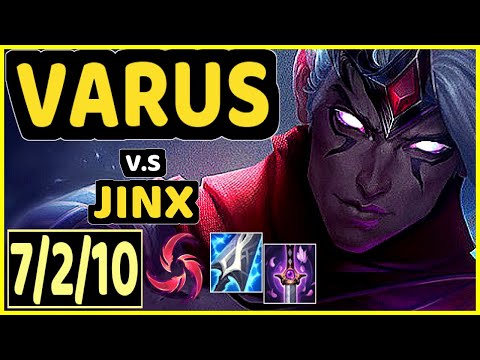 VARUS vs JINX - 7/2/10 KDA BOTTOM ADC GAMEPLAY - EUW Ranked MASTER