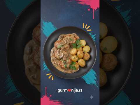 Ćureći medaljoni sa mladim krompirom i sosom od pečuraka 🦃🥔