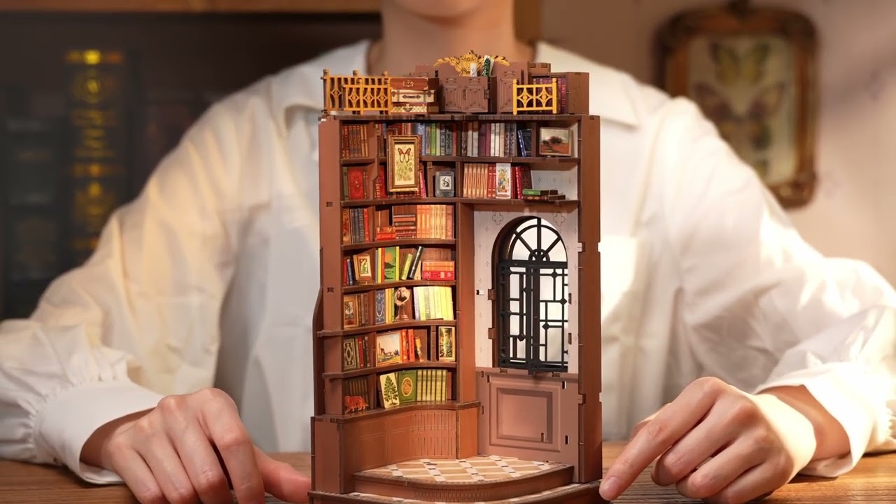 RoboTime 3D skládačka Zarážka na knihy Tichý studijní koutek