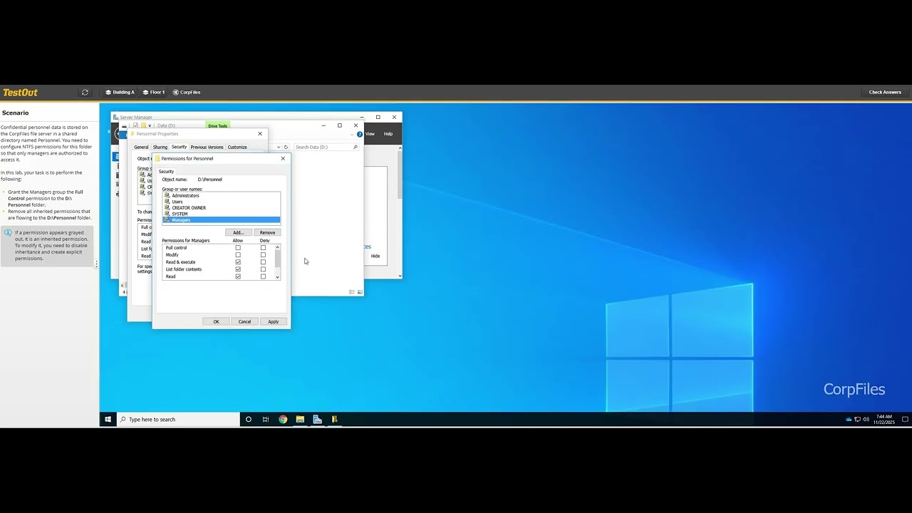 8.2.6   Disable Inheritance