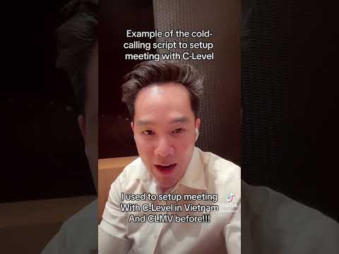 Example of the cold calling script to setup meeting with C-Level in English version #Sales100million