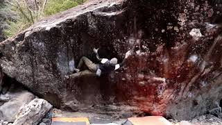 Video thumbnail of 極楽鳥 (Bird of Paradise), 三段 (7c+). 気田川 (Ketagawa)