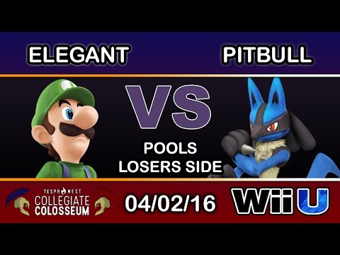 Tespa Collegiate: eM | Elegant (Luigi) Vs. Pitbull (Pitbull) Pools Losers - Smash Wii U