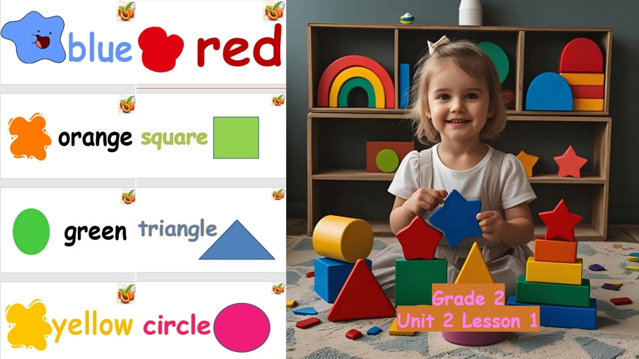 English grade 2 unit 2 Lesson 1 colors and shapes