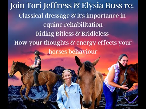 Elysia Buss interviews Tori Jeffress re classical dressage bitless/bridleless riding; rehab & energy