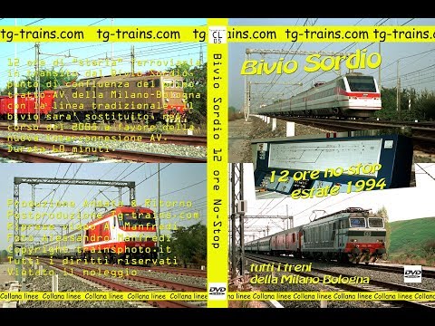 Bivio Sordio, 12 ore no-stop, tutti i treni della Milano-Bologna, estate 1994, parte 1/5