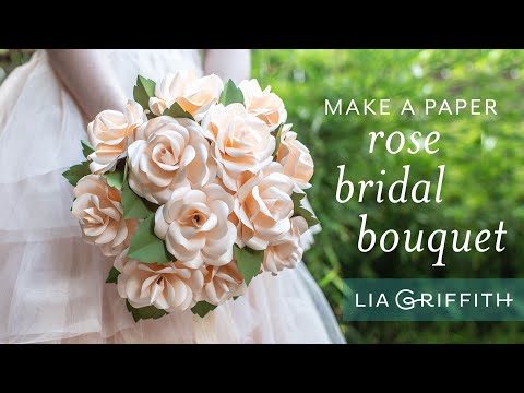 How to Make a Beautiful Bridal Rose Bouquet with Frosted Paper
