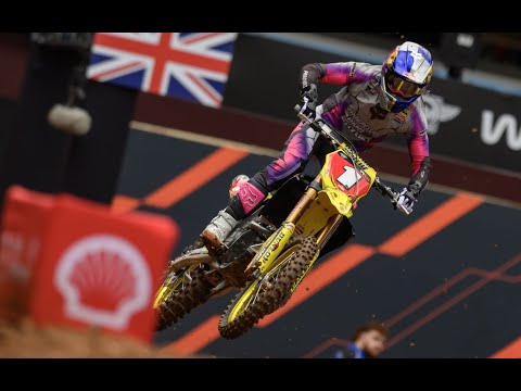 Roczen qualifying lap at British WSX and triple out of the turn