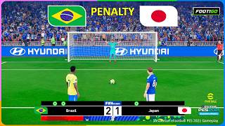 BRAZIL vs JAPAN - World Cup 2026 - Penalty Shootout | Video Game Simulation eFootball PES 2021