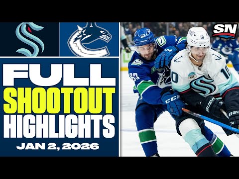 Seattle Kraken at Vancouver Canucks | FULL Shootout Highlights - January 2, 2026