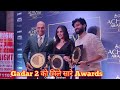 Gadar 2 Lovely Couple Utkarsh Sharma ️ Simrat Kaur And Villain Manish Wadhwa With Award