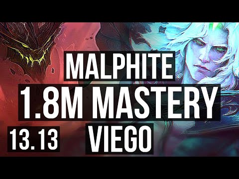 MALPHITE vs VIEGO (TOP) | 1.8M mastery, 900+ games, 4/1/3 | KR Master | 13.13